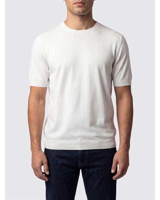 Ballantyne White Cotton Knit Top for men