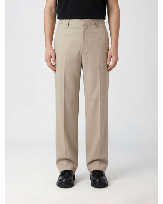 Tagliatore Natural Wide Leg Tailored Trousers for men