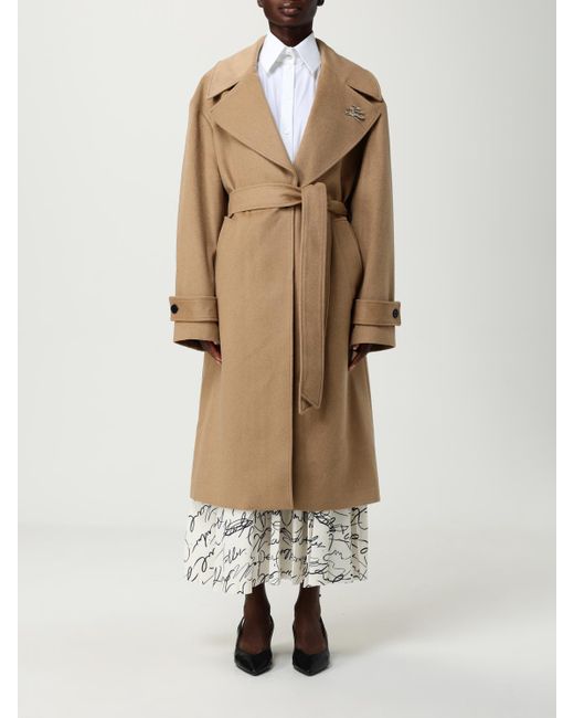 Karl Lagerfeld Natural Belted Coats