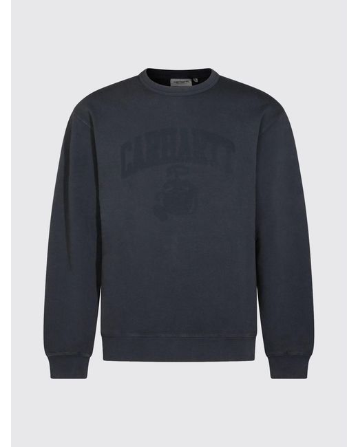 Carhartt Blue Crew-Neck Sweatshirt With Logo for men