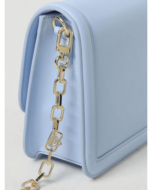 Chiara Ferragni Blue Eyelike-plaque Foldover Top Crossbody Bag