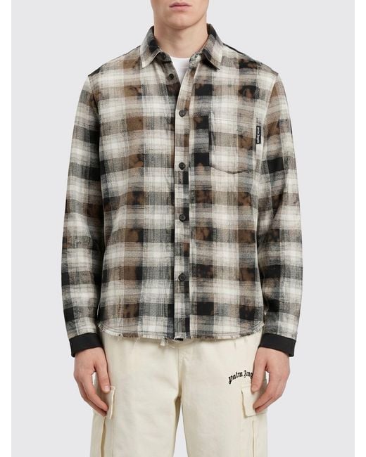 Palm Angels Gray Shirt for men