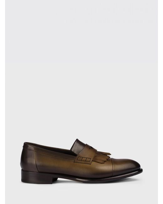 Doucal's White Leather Loafers for men