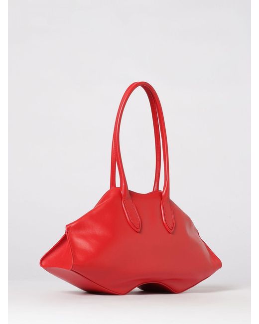 McQueen Red Calf Leather Shoulder Bag