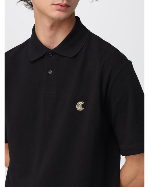 Just Cavalli Black Polo Shirt for men