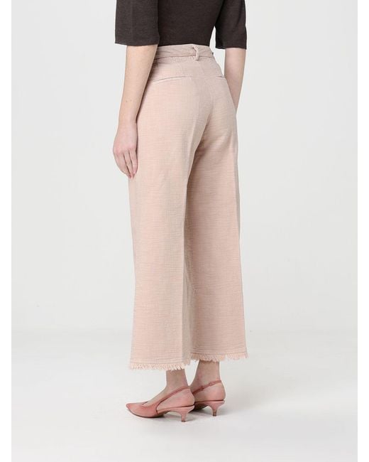 Mason's Pink Stretch Cotton Cropped Fit Trousers