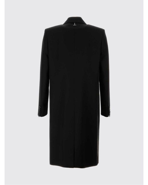 McQueen Blue Double-Breasted Wool Coat for men