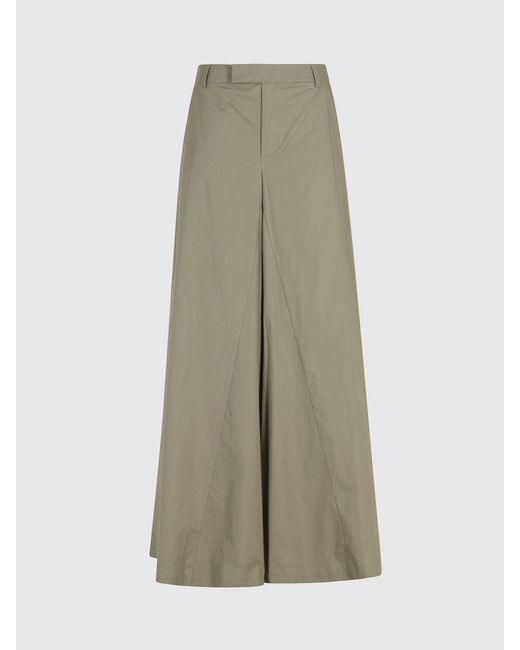 FEDERICA TOSI Green Poplin Wide-Leg Trousers