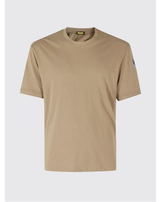 Blauer Natural Cotton T-Shirt With Logo for men