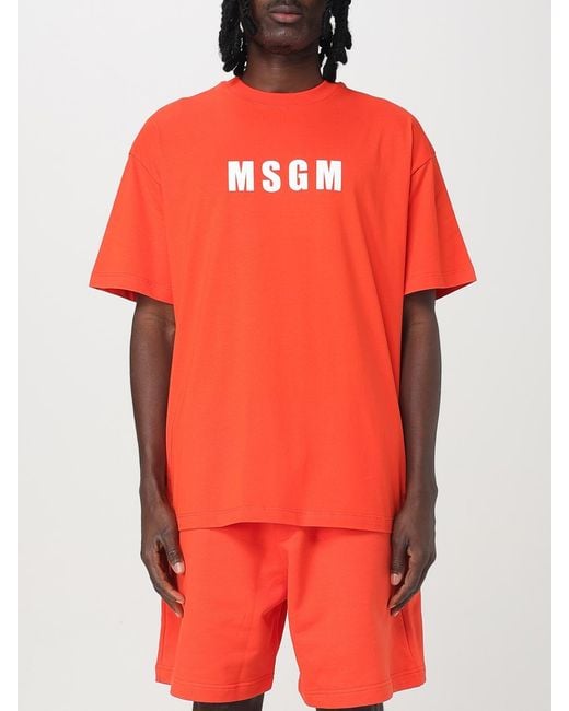 Camiseta Hombre MSGM de hombre de color Orange