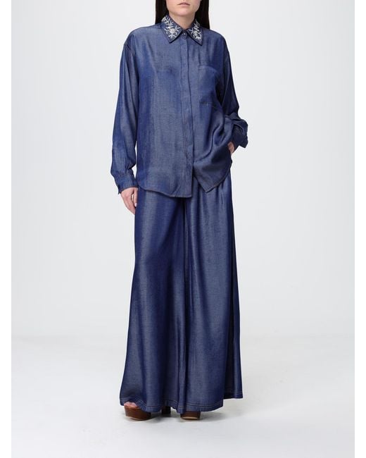 Liu Jo Blue Viscose Blend Shirt