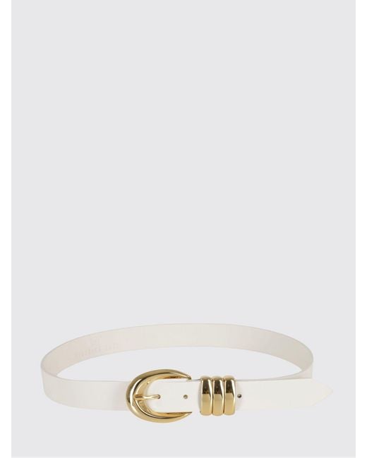 FEDERICA TOSI Natural Emily Smooth Leather Belt With Pin Buckle