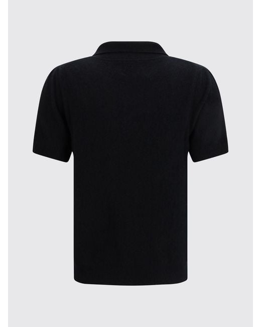 Allude Blue Cashmere Knit Polo Shirt