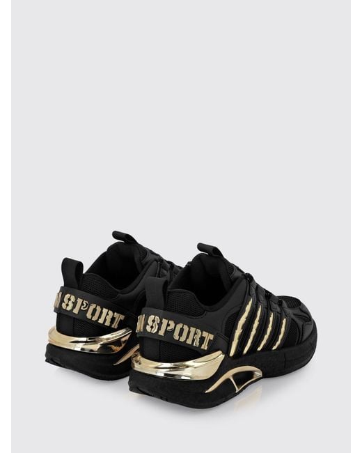 Philipp Plein Black Leather And Mesh Sneakers for men