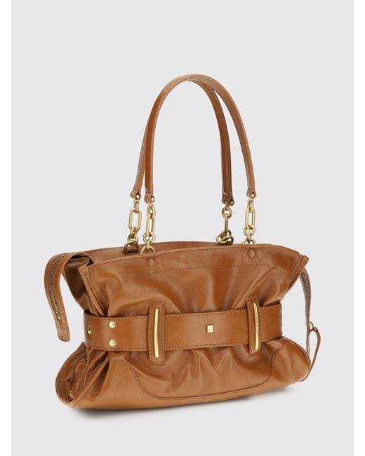 Balmain Brown Anthem Leather Bag