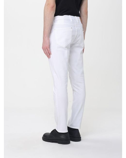 Michael Kors White Slim Fit Stretch Denim Jeans for men