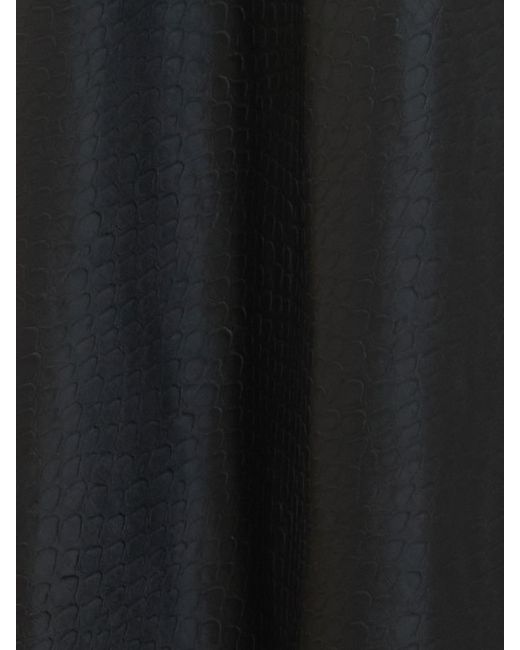 Elisabetta Franchi Black Croc-Print Faux Leather Midi Pencil Skirt