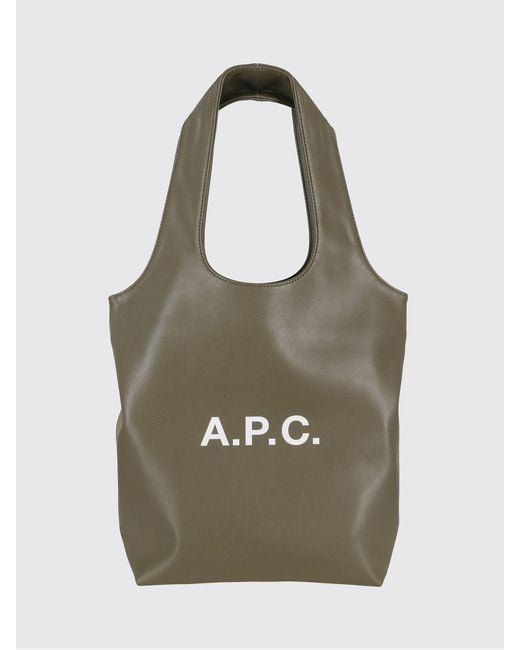 A.P.C. Green Ninon Small Tote Shoulder Bag