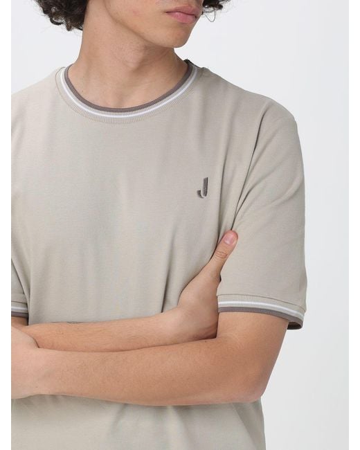 Jeckerson Natural Cotton T-Shirt With Logo for men