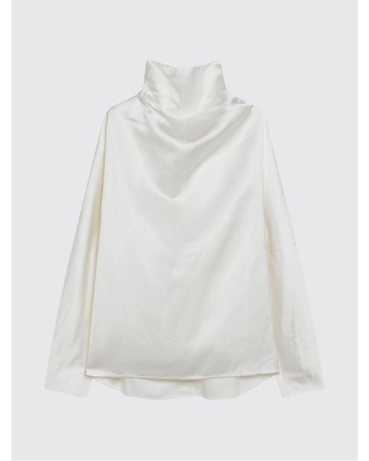 Totême White Satin Blouse
