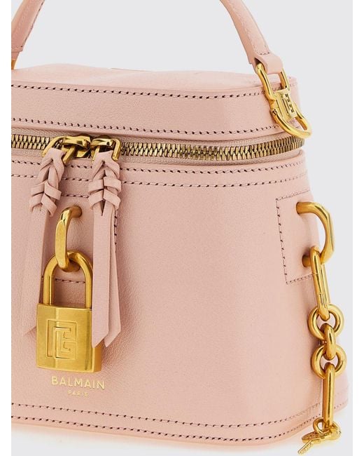 Balmain Pink Pulse Vanity Leather Bag