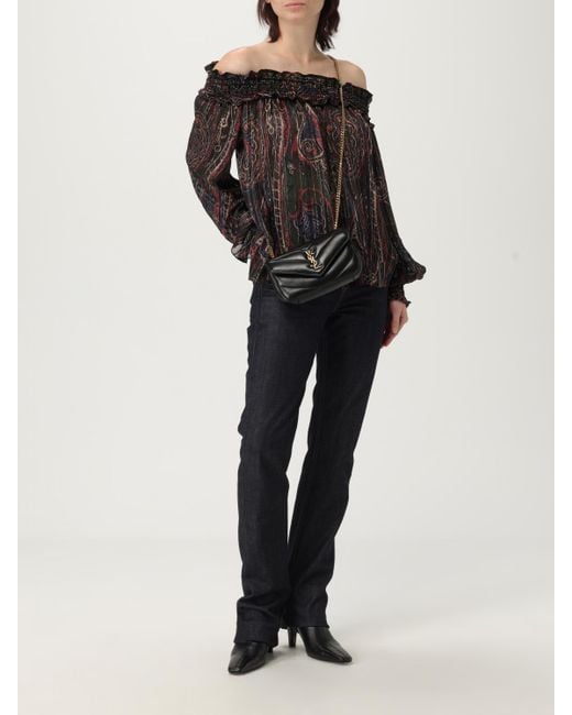 Saint Laurent Black Blouses