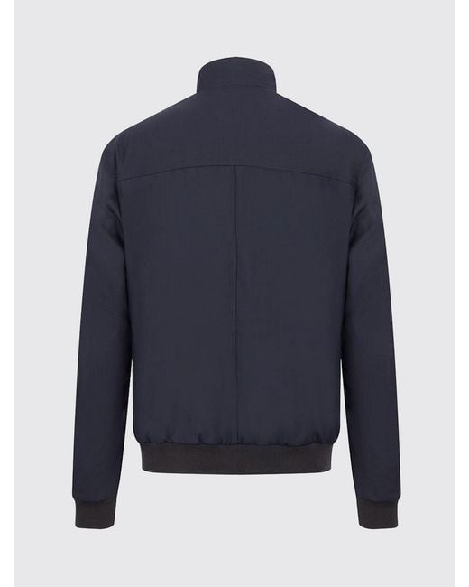 Moorer Blue Bernie-Pum Polyester Bomber Jacket for men