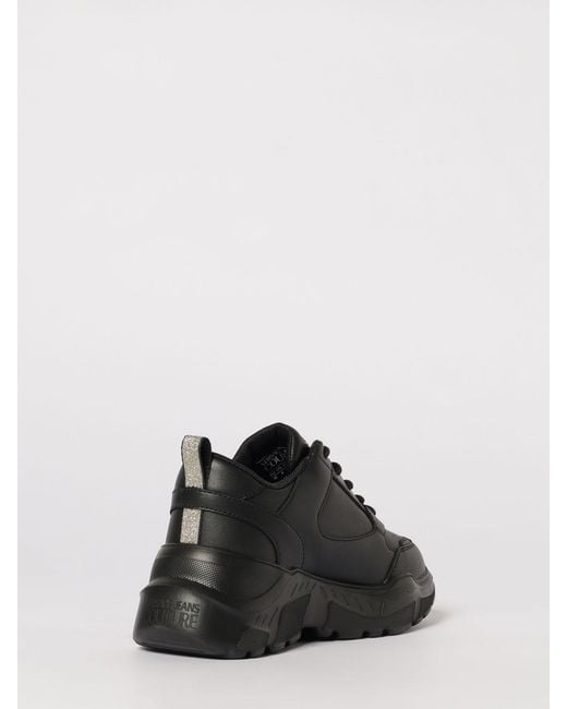 Versace Jeans Couture Black Leather Sneakers