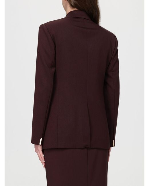 Elisabetta Franchi Red Double-Breasted Blazer