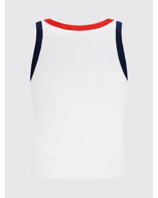 Fiorucci White Stretch Cotton Basic Tank Top