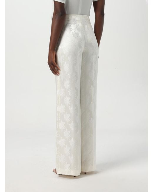 Fendi White Wide Leg Floral Pants