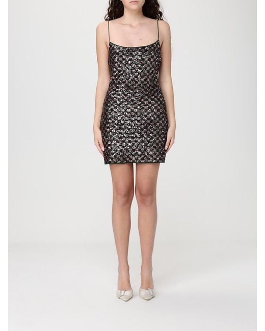 Oseree Black Sequin Mini Dress