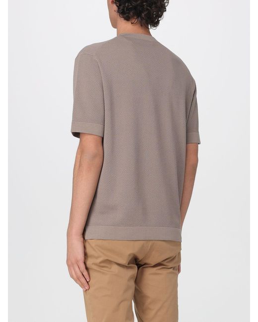 Kangra Gray Cotton Crew Neck Pullover for men