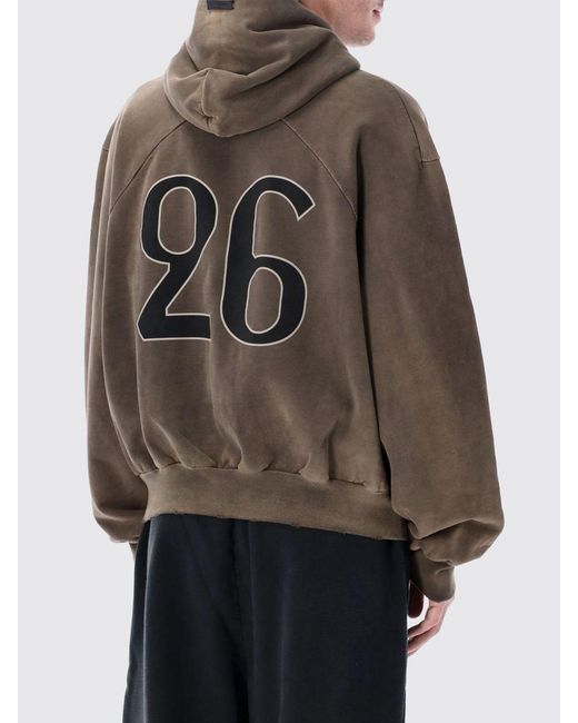 Fear Of God Brown Cotton Hoodie With Logo for men