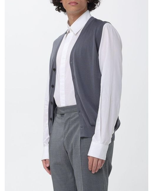 Drumohr Blue Cotton Vest for men