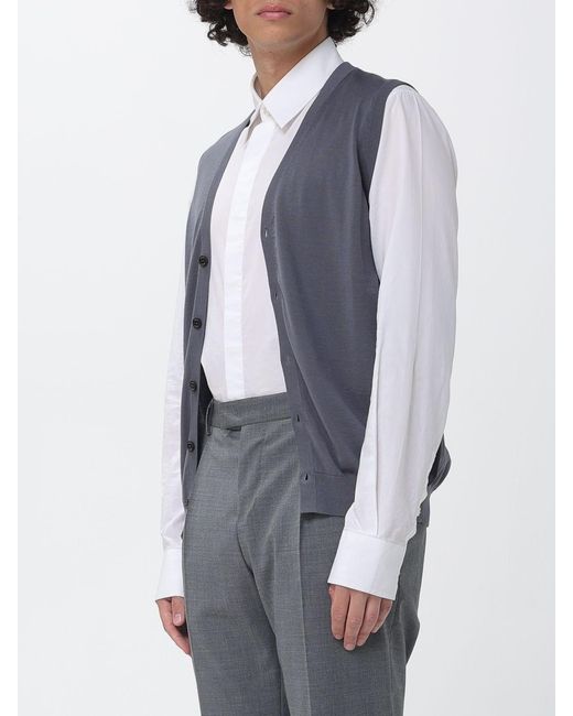 Drumohr Blue Cotton Vest for men