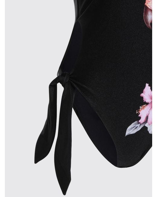 Chloé Black ChloÉ Square Neck One-Piece Swimsuit With Graphic Print