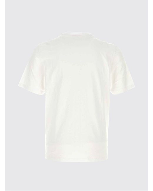 Maison Kitsuné White Maison KitsunÉ Cotton T-Shirt With Logo for men