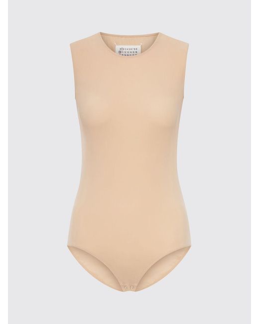 Maison Margiela Blue Stretch Nylon Bodysuit