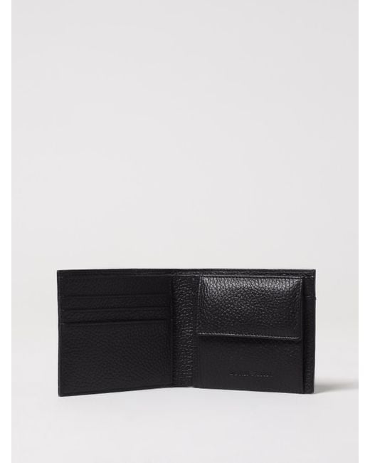 Emporio Armani White Grained Leather Wallet for men