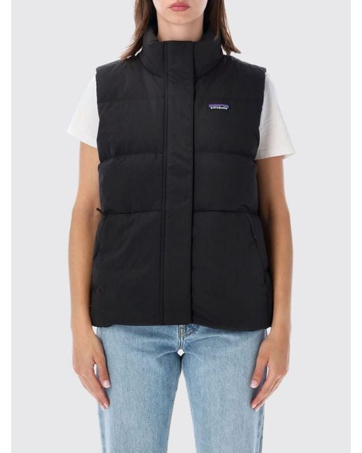 Patagonia Black Sisar Water-Repellent Quilted Down Vest