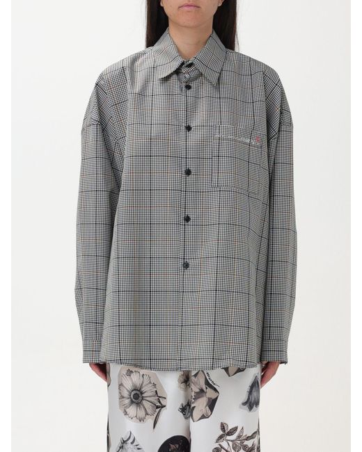 Camicia in lana check di Marni in Gray da Uomo