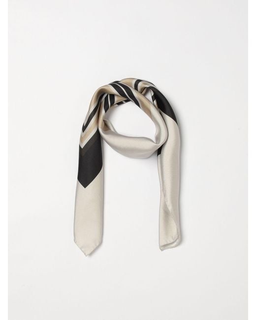 Lardini Natural Striped Silk Foulard for men