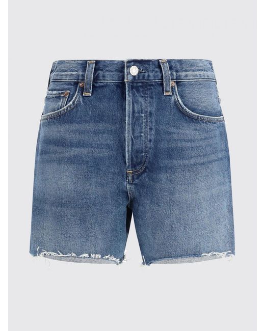Agolde Blue Denim Shorts