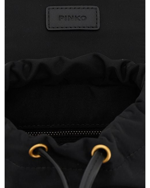 Pinko Black Nylon Backpack