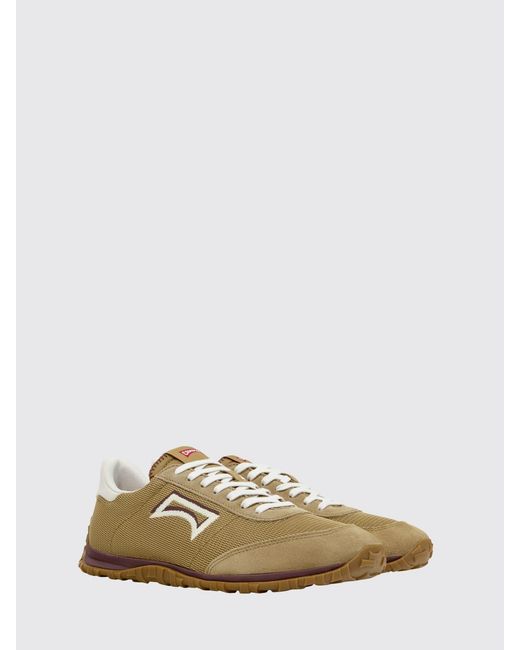 Camper Brown Drift Walk Recycled Fabric And Suede Sneakers for men