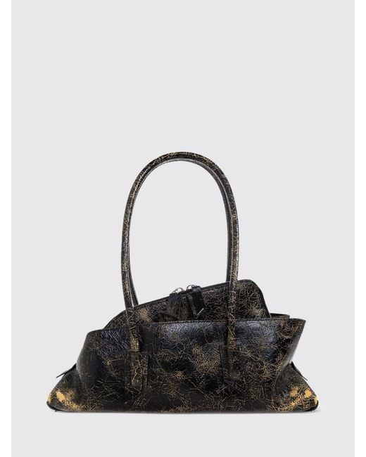 The Attico Black La Passeggiata Leather Bag