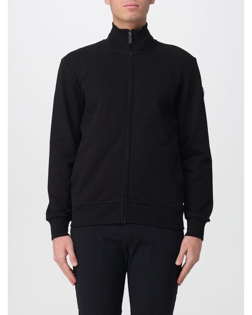 Colmar Black Cotton Zip-Up Sweatshirt for men