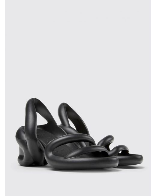 Camper Black Flat Sandals