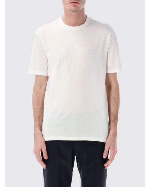 Emporio Armani White Basic Cotton T-Shirt for men